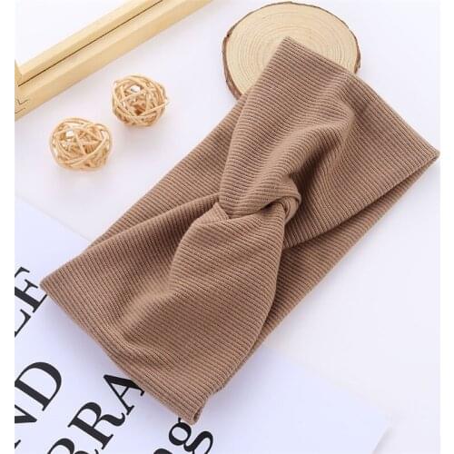 IFMIA 12 Color Cotton Headband For Women Girl Baby Headband 2020 Elastic Knot Headbands Twist Fashion Cross Hair Accessories