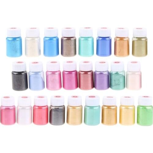 U90E 25 Colors Cosmetic Grade Pearlescent Natural Mica Mineral Powder Epoxy Resin Dye Pearl Pigment