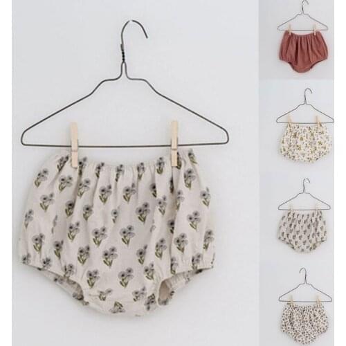 Toddler Baby Girls Summer Bloomers Bohemian Floral Print Cotton Harem Shorts Infants Basic Diaper Cover Underwear