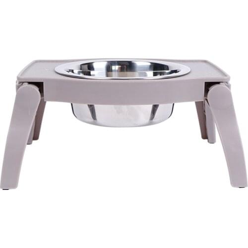 Dog Food Bowl Elevated Dishes Raised Pet Water Feeder Bowl with Foldable Silicone Detachable Leg,for Travel Puppy Cat 9~10oz