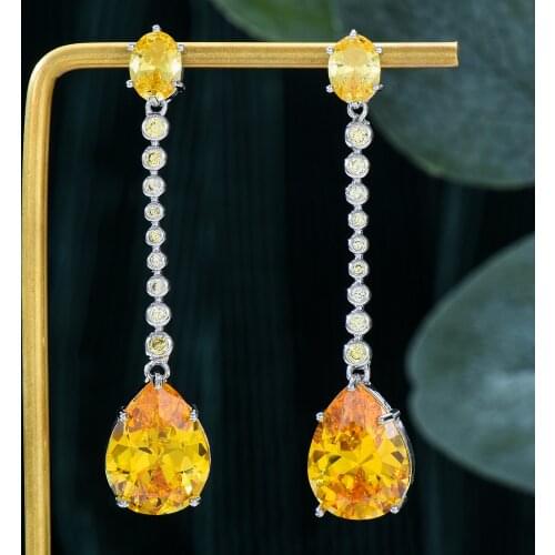 Missvikki Luxury Sweet Romantic Spark Austrian crystal Earrings For Women Bridal Wedding Party Daily Trendy Jewelry High Quality