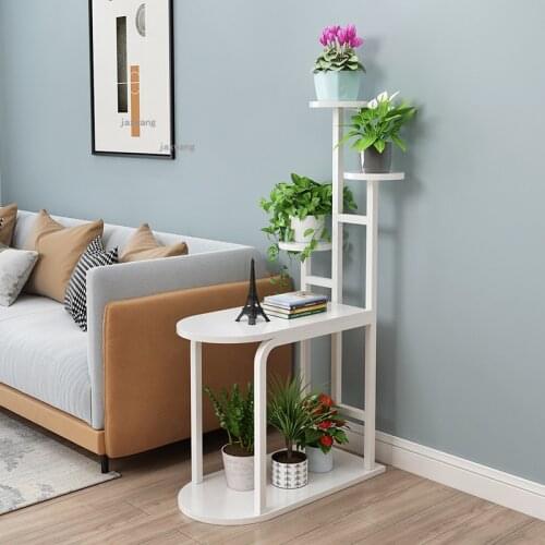 European Style Multi-layer Floor Flower Stand Living Room Flower Shelf Bedroom Bedside Table Indoor Balcony Household Plant Rack
