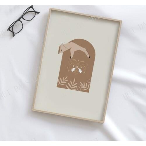 Mystic Butterfly Boho Wall Art - Celestial Art, Esoteric Poster - Witch Wall Decor - Spiritual Print - Wall Hanging