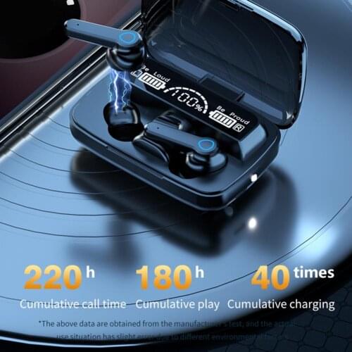 TWS Bluetooth Wireless Headphones Sports Waterproof Earbuds Bluetooth 5.1 Earphone With Microphone Touch Control 9D HiFi Headset