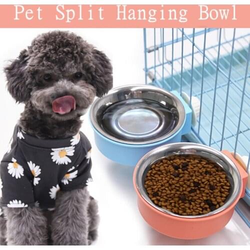 Hanging Dog Feeder Food Bowls Pet Drinking Water Dish Feeder Puppy Cat Feeding Container for Small Dogs Accessorie Stainless