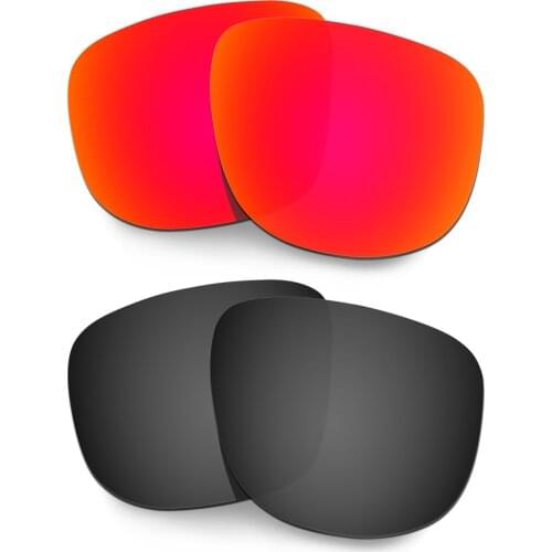 HKUCO Polarized Replacement Lenses For Holbrook R Sunglasses Red/Black 2 Pairs
