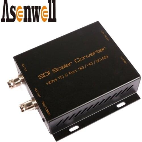 HDMI to SDIx2 Converter Scaler Signal Extend Transmission 1080P 3G HD SD-SDI to HDMI Loopout for CCTV Monitor