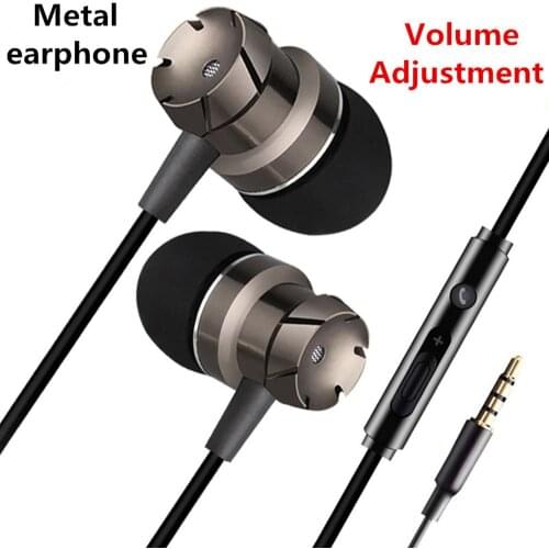 Headsets Bass Sport Wired In Ear Phones Key control Headphone Head phones with Mic Music Earphones for mobile Phone Computer PC