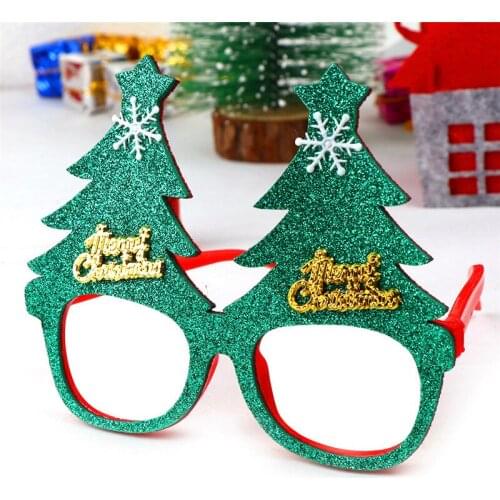 Christmas Frame Glasses Headband Christmas Ornaments Santa Claus Deer Snowman New Year Glasses Gifts for Children Xmas Present