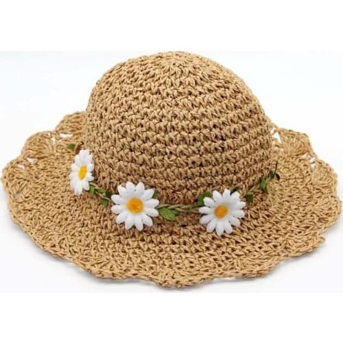 Girls Summer Shade Cap Cute Straw Hat For Girls Children Panama Hat Kids Sun Cap Baby Beach Hats
