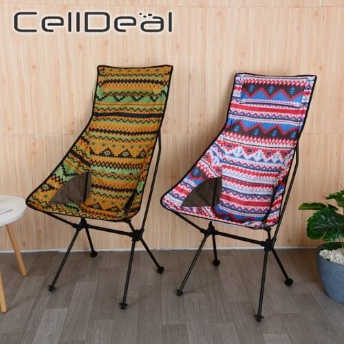 Portable Camping Chair Ultralight Fishing Camping BBQ Chairs with Carry Bag Folding Outdoor Moon Chair For Garden Outdoor