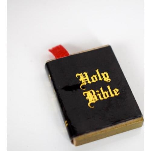 Umedolly 1:12 Miniature Holy Bible Book for Dollhouse Livingroom Readingroom Decor Accessories Pretend Play Toy