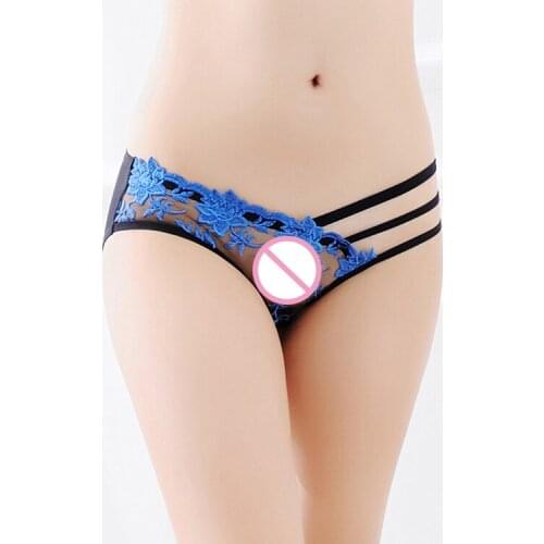 Women Sexy Lingerie Erotic panties Cute transparent Floral lace underwear porn sexy wear Cheeky see through Flirty briefs