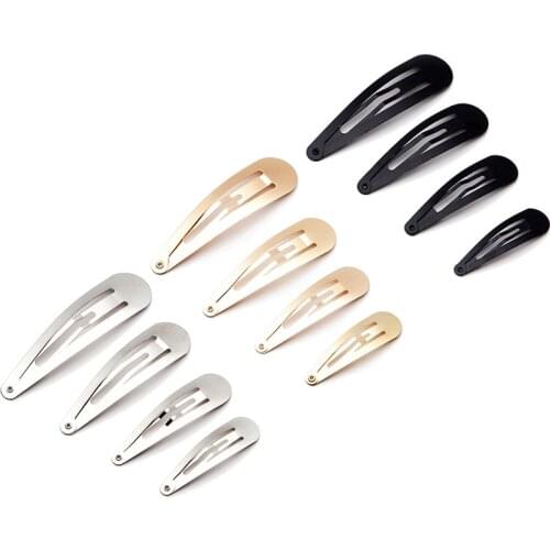 10Pcs Cute 5/6/7/8cm Hair Clips Pins Metal Snap Hair Accessories for Girls BB Hairpins Gold Headbands Kids Hairgrips Styling