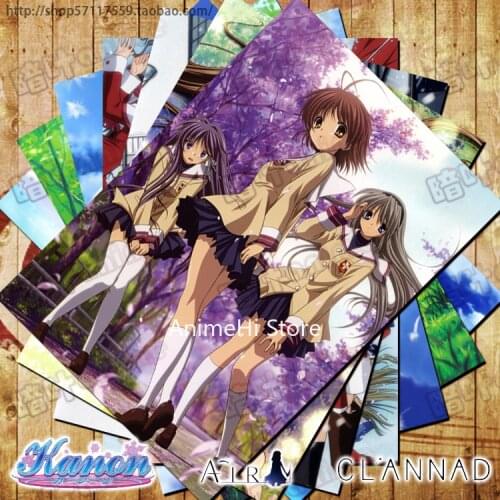 10 Pcs/set Anime Clannad AIR Kanon Posters Tsukimiya Ayu Kamio Misuzu Wall Pictures for Colletion A3 42x29CM Stickers