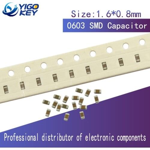 100pcs 0603 4.7uF X5R Error 10% 475K 6.3V SMD Thick Film Chip Multilayer Ceramic Capacitor
