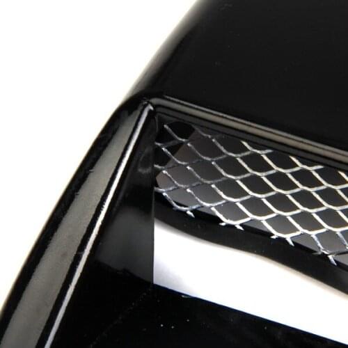 1xUniversal Car Roof Hood Air Flow Decorative Vent Cover Sticker-Black