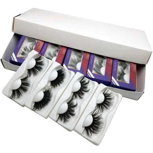 25mm Mink False Eyelashes 10/20/30/50/100 pcs Wholesale 3D Mink Lashes big white tray Label Makeup Dramatic Long Mink Lashes