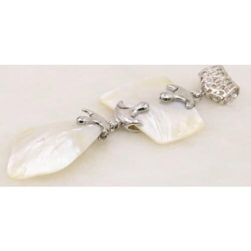 28x32mm 26x38mm Natural White Natural White Abalone Shell Pendant Irregular Double Side Fashion Diy Jewelry Christmas Gift B1110