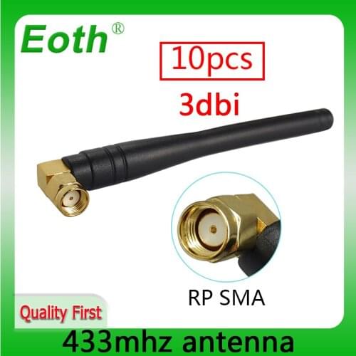 433MHz antenna 3dBi RP-SMA Connector antenne 10pcs 433 mhz waterproof directional antena wireless Lorawan antennas watermeter