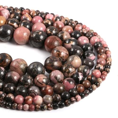 Natural Stone Beads Round Loose Beads 4 6 8 10 12mm DIY Bracelet Anklet Charms Beads For Jewelry Making Supplies