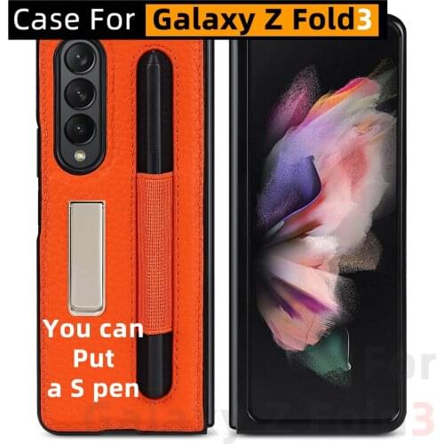 Galaxy Z Fold 3 Case With S pen holder W22 Protective Cover For Samsung Galaxy Z Fold3 Case with s pen slot