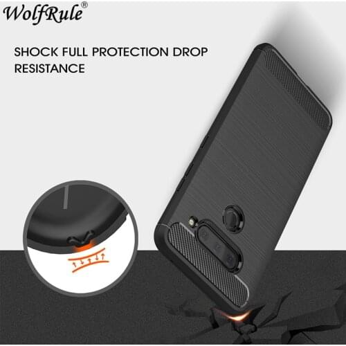 Wolfrule For Phone Cover LG V40 ThinQ Case Rugged Bumper Case For LG V40 Cover Carbon Fiber Coque For LG V40 Thinq Case 6.5 inch