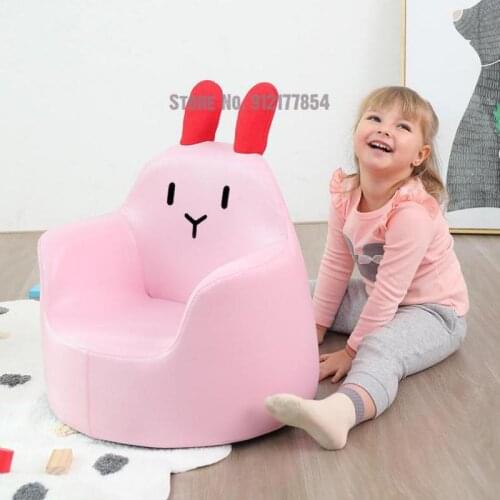 Childrens small sofa lazy baby seat cartoon mini boy and girl princess learn to sit on stool Korean baby reading corner