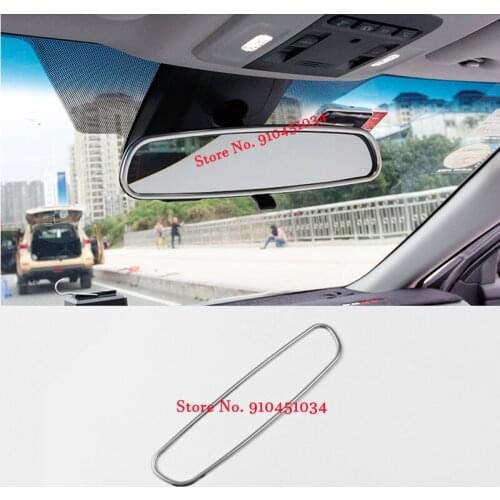 For Toyota Camry XV70 2018 2019 2020 Stainless Steel Car Inner Rear View Rearview Side Mirror Strip Cover Stick Trim 1pcs