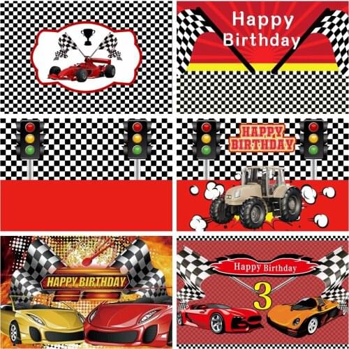 Yeele F1 Racing Car Match Champion Flag Birthday Party Decoration Photographic Background Photography Backdrops For Photo Studio