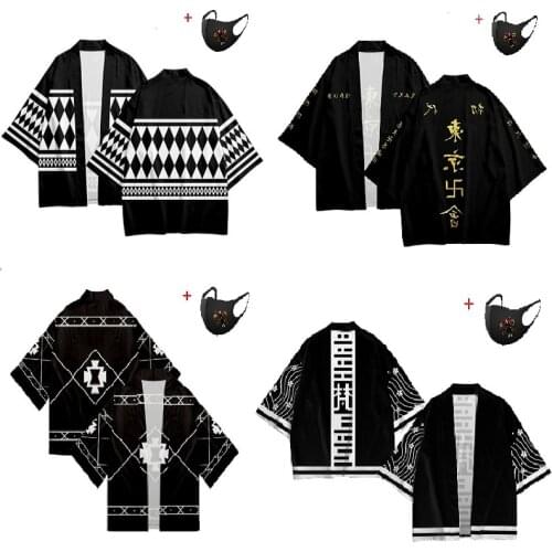 New Summer Short-sleeve Tees tops Polyester Tokyo Revengers T-shirt Sano Manjirou Ken Ryuguji Haori Anime t shirt