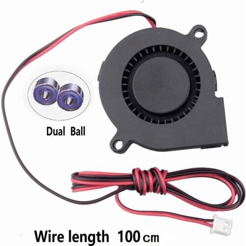 Gdstime 100 Pieces Blower Fan DC 24V Ball Bearing Cooling Fan 50mm x 15mm 3D Printer 50x15mm Cooler Radiator 5015