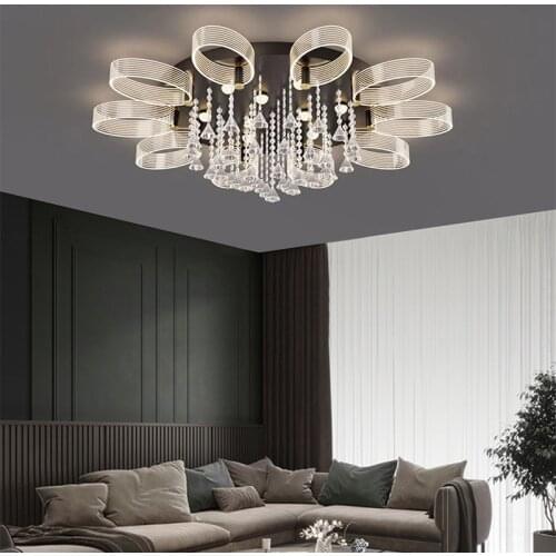 Crystal Ceiling Lights For Living Room Led Lights For room New Modern Nordic Bedroom decoration indoor lighting Free Shipping