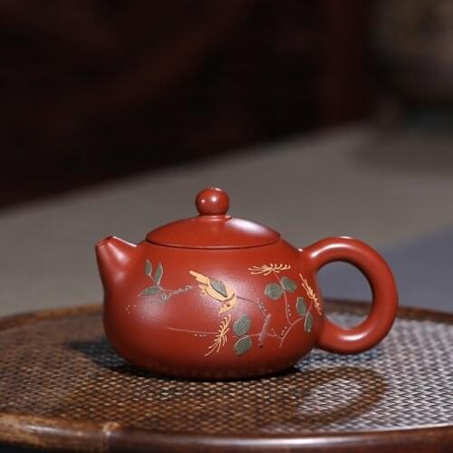 Like hot cakes tea famous manual teapot undressed ore dahongpao xi shi recommended teapot coloured drawing or pattern