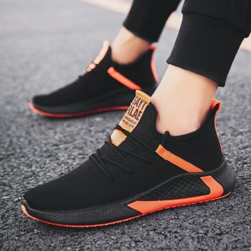 Mens Sneakers Flying Woven Mesh Running Shoes Fashion Light Breathable Flat Tennis Shoe Men Casual Vulcanized Loafers Trainer