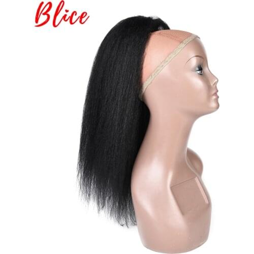 Blice 16"-24" Drawstring 100% Kanekalon Heat Resistant Synthetic Kinky Straight Hair With Two Plastic Combs Ponytail Extensions