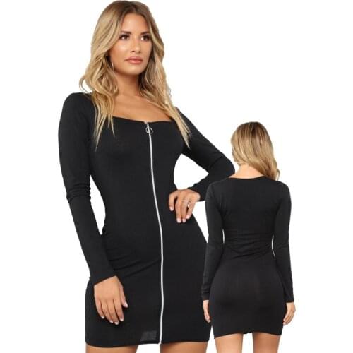 Zipper Mini Dress