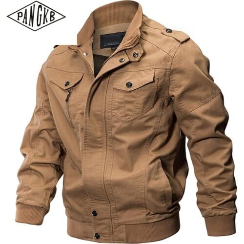 PANGKB Jacket Men Windbreaker Spring Autumn Fashion Jacket Mens Dogfight Pilot Jacket Male Coat Thin Men Coat Outwear