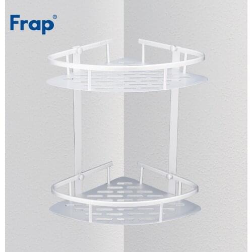 FRAP Bathroom Shelves New Arrival modern style wall mounted space aluminum shampoo holder shower baskets bathroom accessories