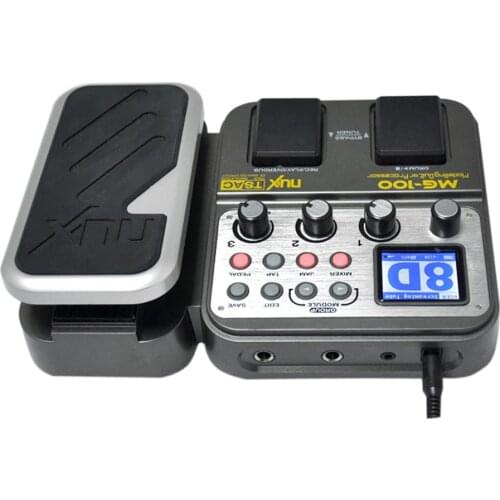 NUX MG-100 Modeling Guitar Processor Guitar Effect Pedal Drum Tuner Recorder 58 Effect 72 Preset Multi-function