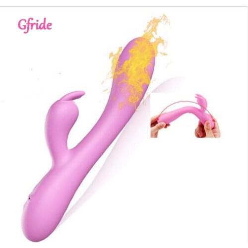 Rechargeable heating vibrator double head silent vibration female masturbation stick adult product