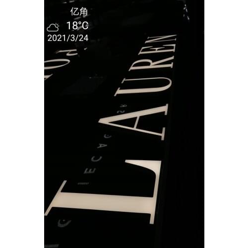 Advertising Outdoor Illuminated Acrylic Letter Face Lit 3D LED Lighting Signage for Brand Logo