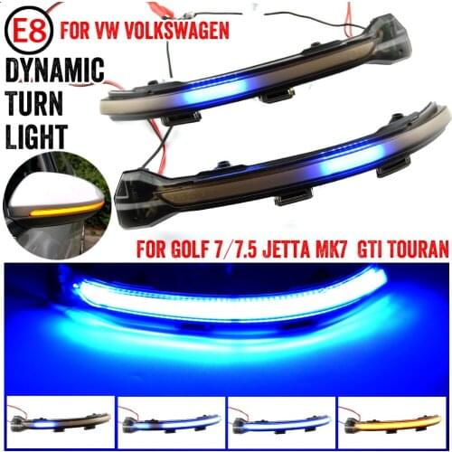 Flowing Water Blinker Side Mirror Flashing Light LED Dynamic Turn Signal Light For VW Golf 7 MK7 7.5 GTI R Sportsvan Touran L II