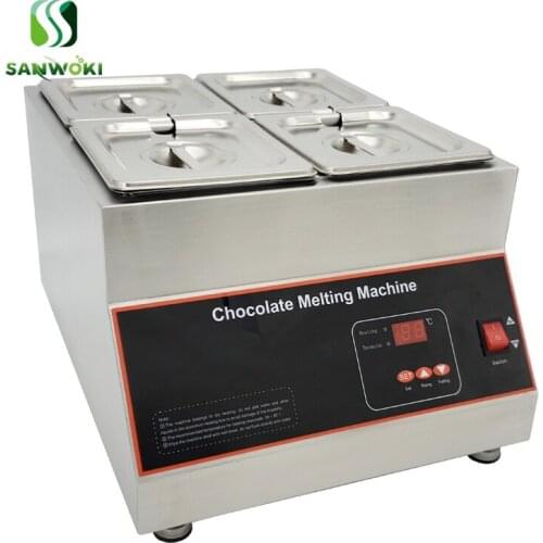 Commercial stainless steel air heating 4 tanks chocolate melting machine chocolate Melting furnace electric warmer melter pot