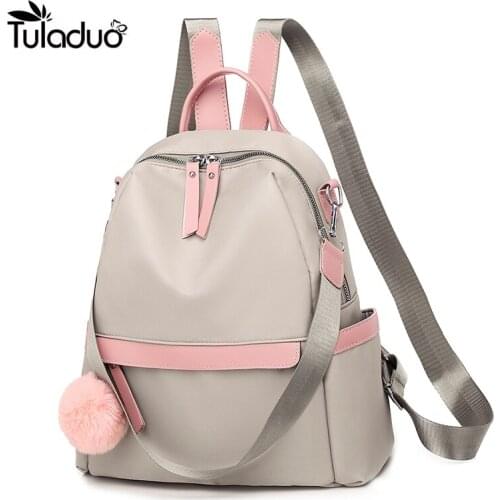 Womens Concise Specification Backpack Neutral Bag Bag Sack Bag Anti-Theft Design and Waterproof Oxford Backpack Travel