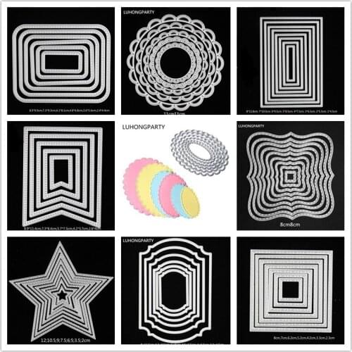 Mixed Lrregular Frame Flower Metal Cut Die Stencils for DIY Scrapbooking/Photo Album Decorative Embossing Paper Cards