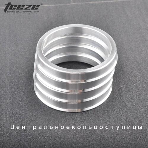 TEEZE - (4 pieces/set) Aluminum alloy centric spigot rings OD 60.1 to ID 57.1 Car-styling accessories wheel center hub rings