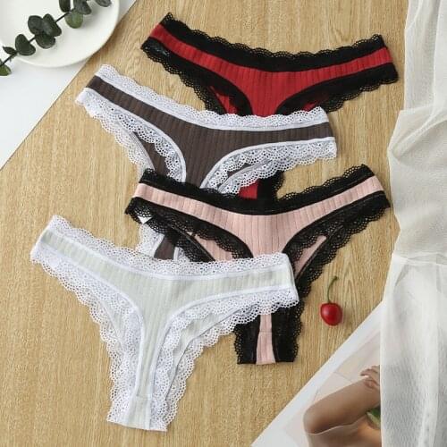 Woman Panties Solid Color Sexy Cotton Briefs Fashion Underwear Comfortable Low Waist Breathable Panties For Woman Lingerie 1Pc
