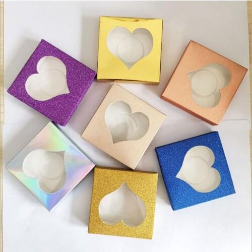 10pcs Colored Paper Eyelash Packaging Box With Tray Lash boxes Packaging Rectangle Makeup Stoarge Package Box