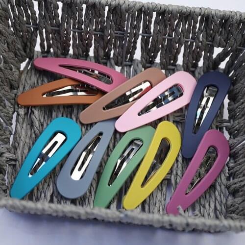 10pcs/lot 7CM Fashion Hair clips For Girls Women Colored Water Drips Elegant Hair Pins Hot Sale Barrettes Hair Accessories